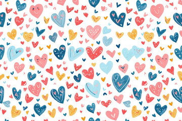 Pastel Valentine's Day Hearts Pattern
