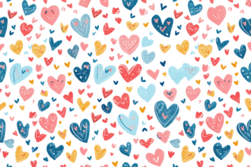 Pastel Valentine's Day Hearts Pattern