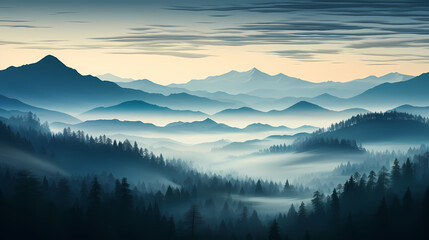 Obraz premium Stunning mountains, panoramic peaks PPT background