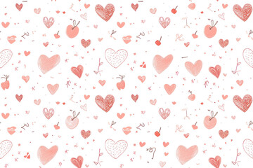 Pastel Hearts Pattern for Valentine's Day