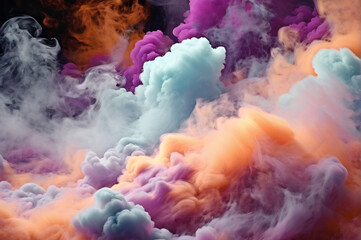 Fototapeta na wymiar abstract pattern clouds of smoke colorful