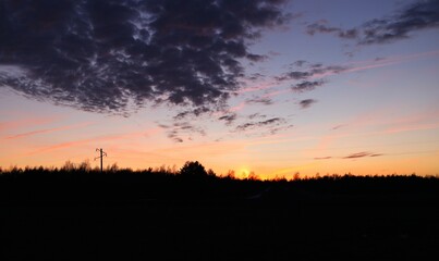 sunset in the mountains