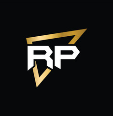 RP, PR, R, P abstract letters logo monogram