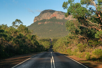 Halls Gap, Grampians National Park, Road with a Mountain View - Victoria, Australia