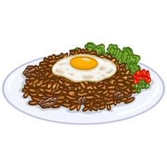 Nasi Goreng Illustration Vector 
