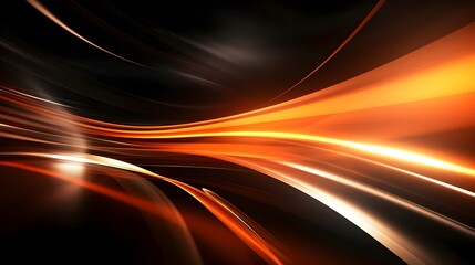 Fototapeta na wymiar a black and orange abstract background with lines
