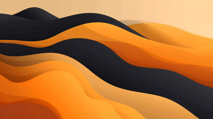 Fototapeta na wymiar October mist, sand, orange, and black color abstract shape background vector presentation design. PowerPoint and Business background.
