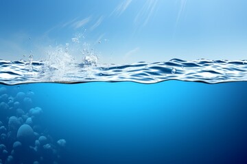 water wave underwater blue ocean swimming pool - 727846934