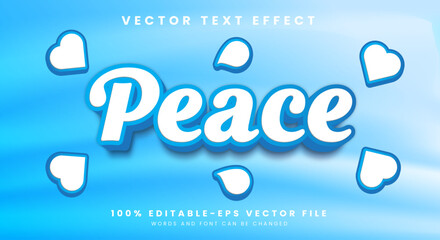 Peace editable text effect Template with love theme