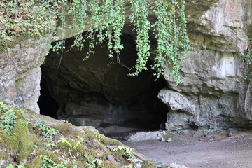 Blick auf die Feldhofh&ouml;hle im H&ouml;nnetal im Sauerland
