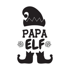 Papa Elf Vector Design on White Background