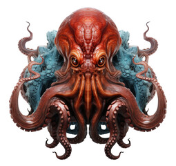 octopus on transparent background, generative ai
