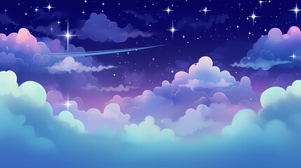 Sparkling starry night sky background