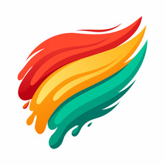 Colorful paint splash vector illustration isolated on white background. Colorful paint splash vector illustration.