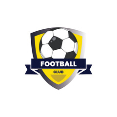 LOGO FOOTBALL VECTOR WIHT COLOR YELLOW