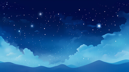 Naklejka premium Mysterious star themed gradient background with countless twinkling stars