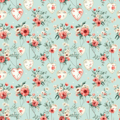 seamless pattern with flowers perfect for cards