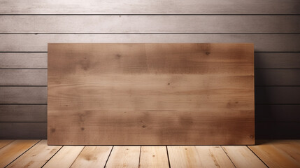 Brown wooden sign blank empty texture mockup