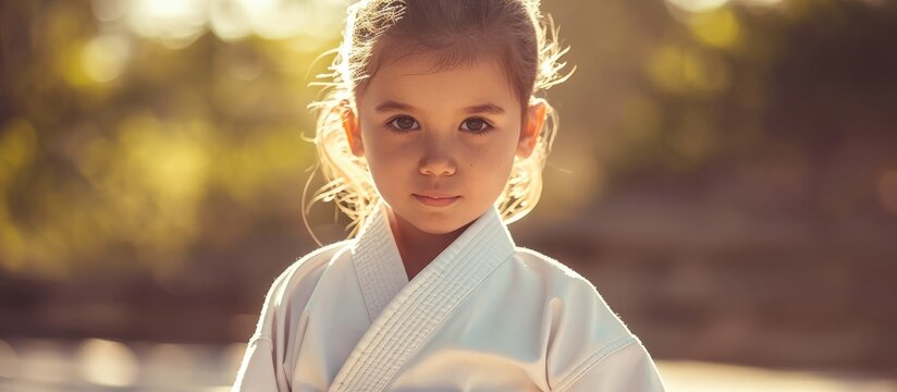Little Athlete's Karate Outfit - A Little Athlete dons a stylish karate outfit for the ultimate karate experience