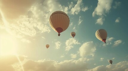 Obraz premium Beautiful view of Cappadocia balloon flight