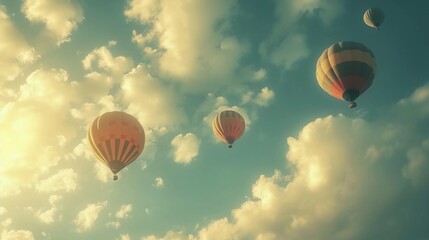 Obraz premium Beautiful view of Cappadocia balloon flight