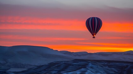 Beautiful view of Cappadocia balloon flight