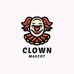 Clown Mascot Vector Logo Design illustration