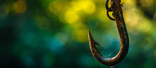 Obraz premium Close-Up Shot: Picture of a Hook in Close-Up Shot, Close-Up Shot, Picture, Hook