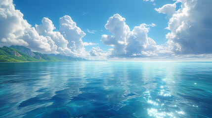sky, sea, water, ocean,