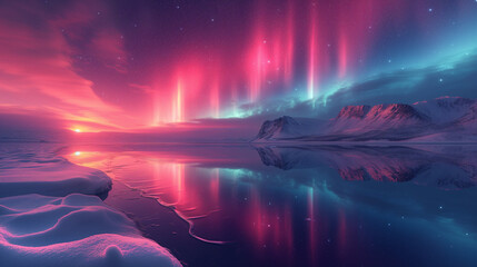 aurora with space and sky