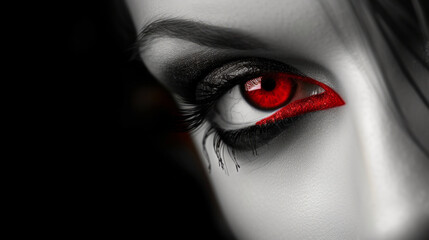 High fashion look.glamour portrait of beautiful young female woman with red lips on black background with hat. Beautiful woman glossy red lips, close-up, radiating timeless elegance and sophistication