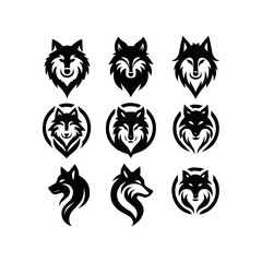 wolf head vector silhouette