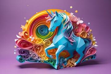 abstract colorful background with horse