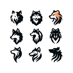 wolf head vector silhouette