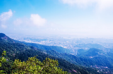 Obraz premium Aerial view of the famous Corcovado National Park in Rio de Janeiro, Brazil