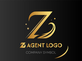 Creative Z Letter Logo Design with Swoosh Icon Vector.