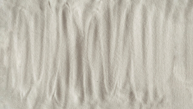 Light Background With Sunny Fine Sand. Fine Beach Sand With Tiny Particles. Abstract Baige Sandy Layout. Sand Structure With Delicate Traces. 