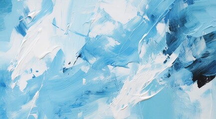 Obraz premium white and blue abstract art painting