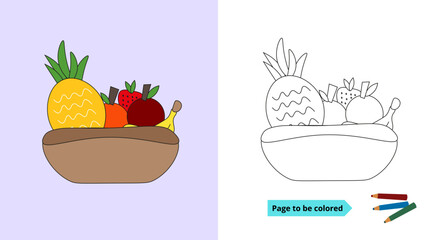 Coloring worksheet page. Fun activity for kids. Printable educational coloring worksheets. Coloring activities for children. Vector illustration.