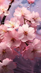 wonderful close up shot of cherry tree leaves, realistic screen saver