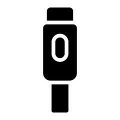 usb cable glyph icon