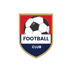 LOGO FOOTBALL VECTOR WIHT COLOR BLUE GOLD