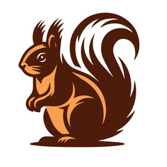 Cute squirrel cartoon vector Vintage t sahirt Design