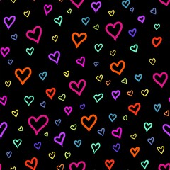 seamless pattern with hearts