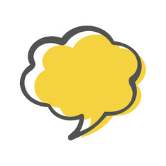 Thought bubble vector, comic style. Chat balloon or cloud cartoon icon.