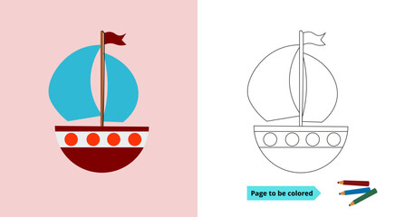 Coloring worksheet page. Fun activity for kids. Printable educational coloring worksheets. Coloring activities for children. Vector illustration.