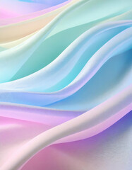 Obraz premium Abstract background mate fabric effect, soft waves of organza, silk or satin