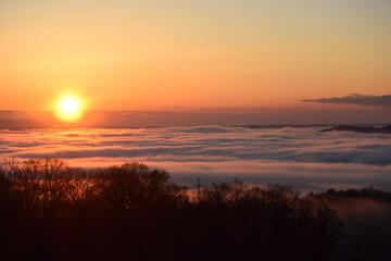 Sea of clouds in early morning