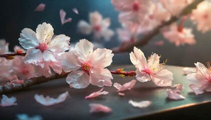 机上の桜