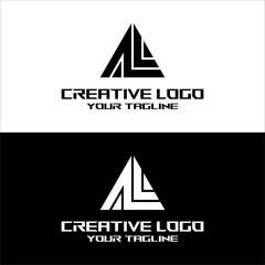 creative letter logo al desain vektor